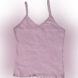 lavender purple stretchy ribbed cami